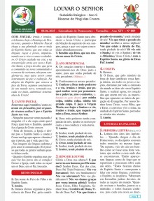 Louvar o Senhor - Ano C - 08 de junho de 2025 - Solenidade de Pentecostes