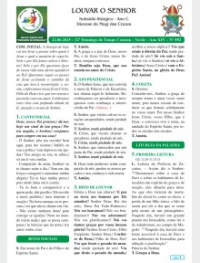 Louvar o Senhor - Ano C - 22 de junho de 2025 - 12º Domingo do Tempo Comum