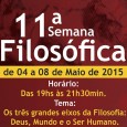 Faculdade Paulo VI promove a 11ª Semana Filosófica entre os dias 04 a 08 de maio