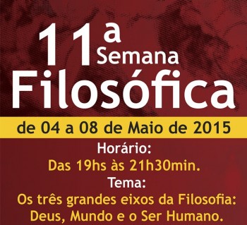 Faculdade Paulo VI promove a 11ª Semana Filosófica entre os dias 04 a 08 de maio