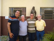 Da esquerda para a direita: Pe. Reginaldo Martins da Silva, Pe. José Francisco Correia Pacheco, Pe. Luiz Antônio da Silva e Pe. David Reid