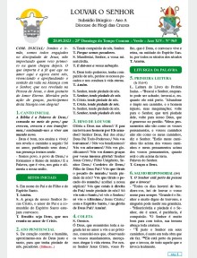 Louvar o Senhor - Ano A - 20 de setembro de 2026 - 25º Domingo do Tempo Comum