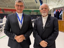 Dom Pedro Luiz Stringhini junto ao Pastor Jair, da Igreja metodista